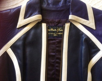 Vintage French Leather Jacket - Etsy