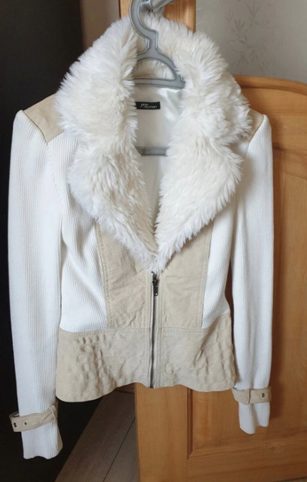 Y2K Vintage 90s Jane Norman White Fur 
