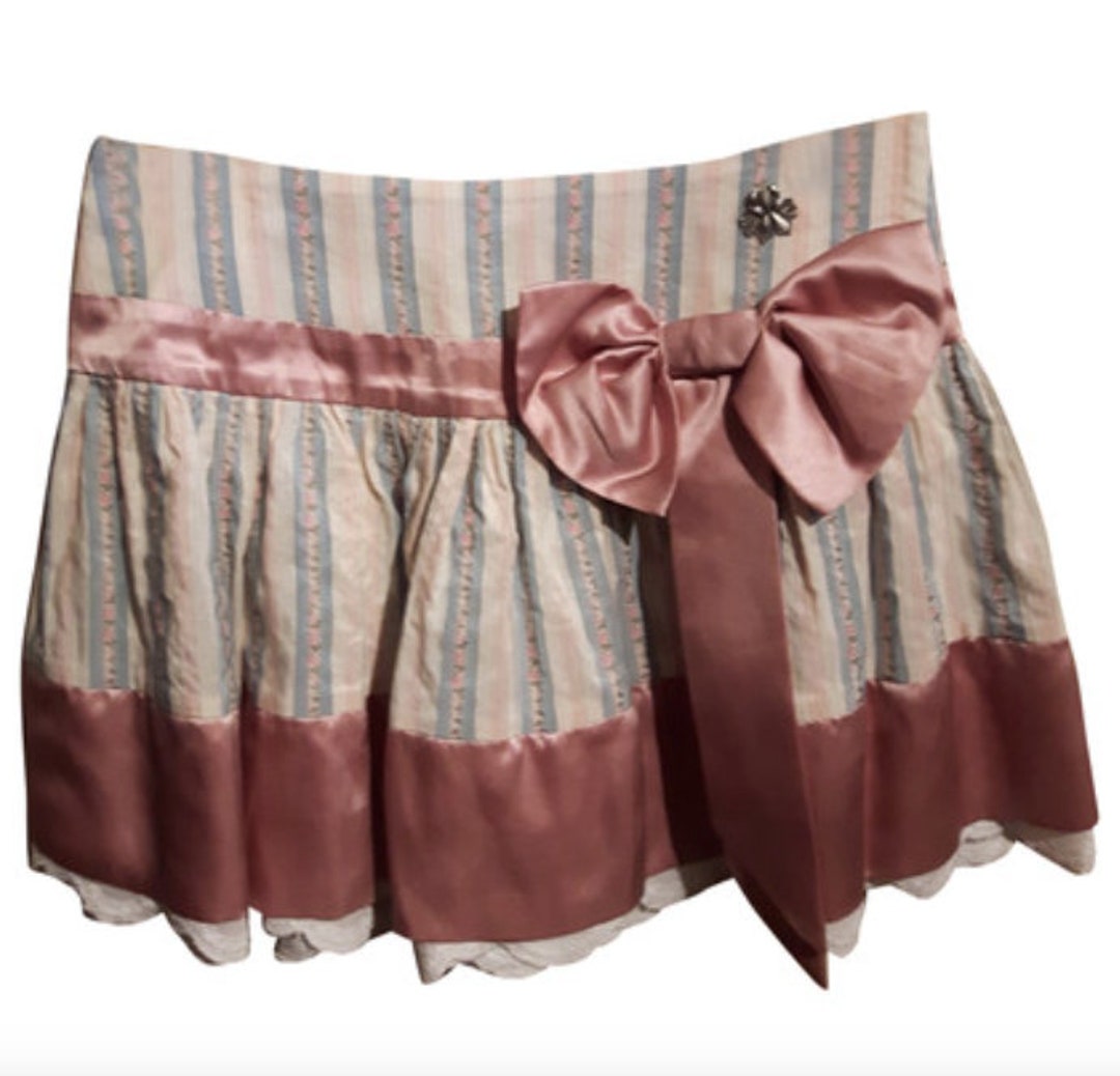 Y2K John Galliano Victorian Mini Skirt / Size S/M / Romantic Mini Skirt ...