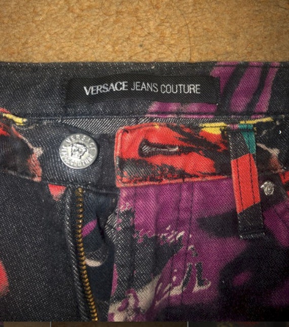 Vintage Versace multicoloured jeans trousers size