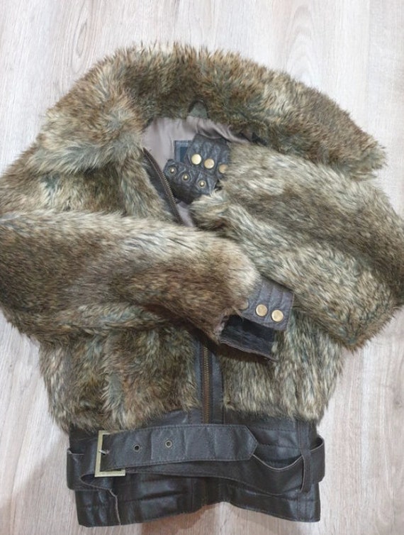 esconder Superposición Peaje Vero Moda faux fur trim bomber coat / talla S / Y2K faux fur - Etsy España