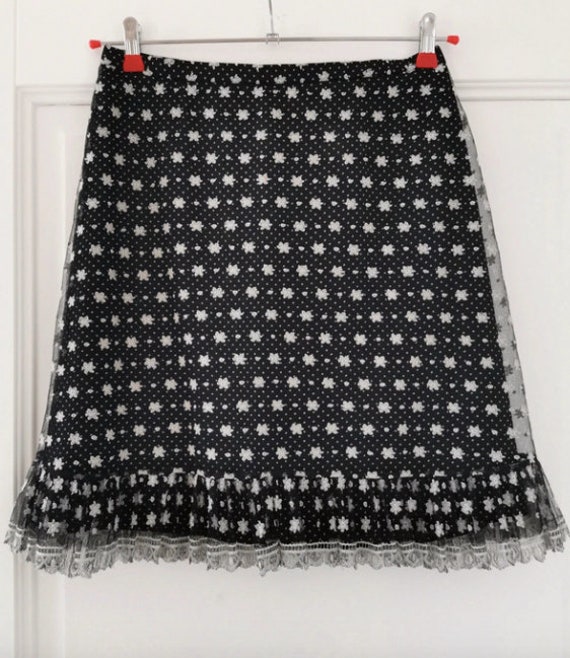 Black and white jungle skirt hotsell