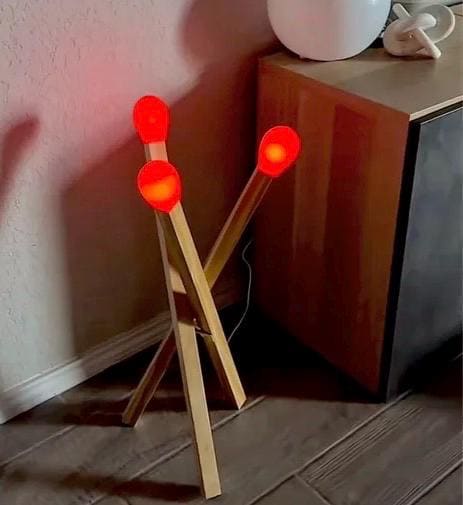 Vintage Ikea Lukas Bazle Matchstick Floor Lamp, the IKEA Strala