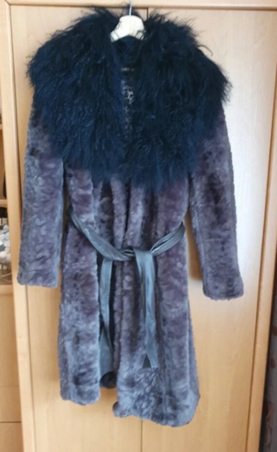 Faux Fur Coat With Lama Fur Oversized 
