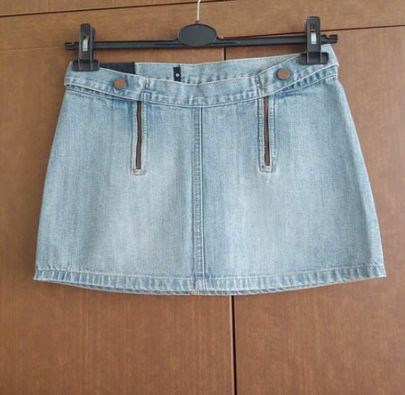 Embroidered Denim Mini Skirt - House of Mua Mua