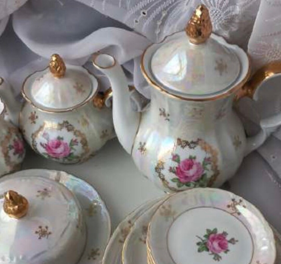Vintage Kahla Porcelain Tea Coffee Set Tea Pot Cup Trio Etsy