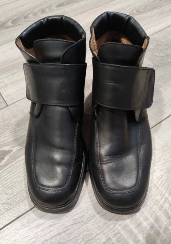 Puerto marítimo raro limpiar Botines Clarks de cuero negro vintage / talla 38 / Zapatos - Etsy España