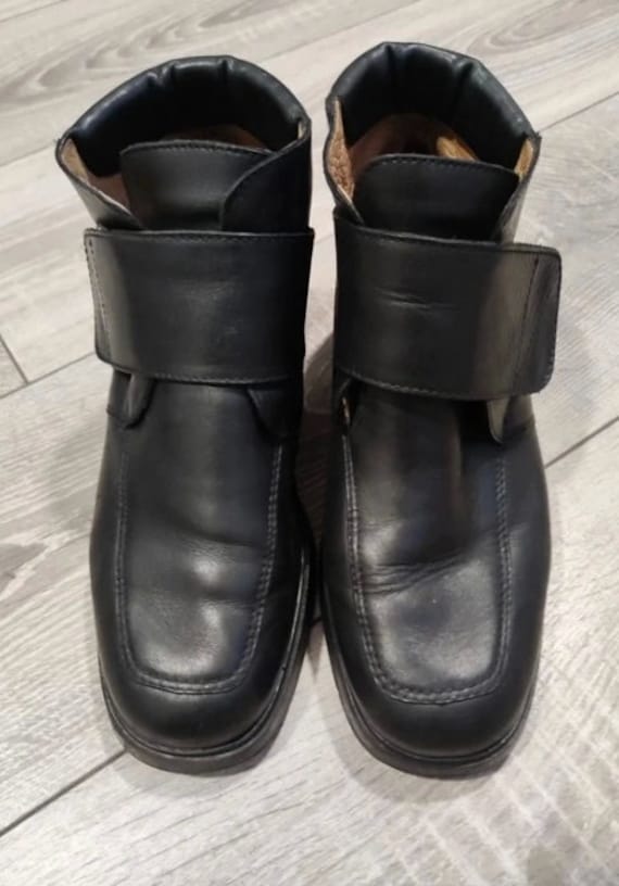 Vintage zwart lederen Clarks enkellaarsjes / maat 38 / Y2K - Etsy Nederland