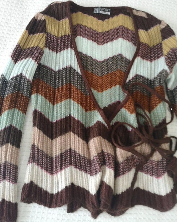 Vintage Missoni sport wrap cardigan / Missoni chev