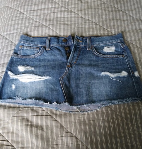 denim micro mini