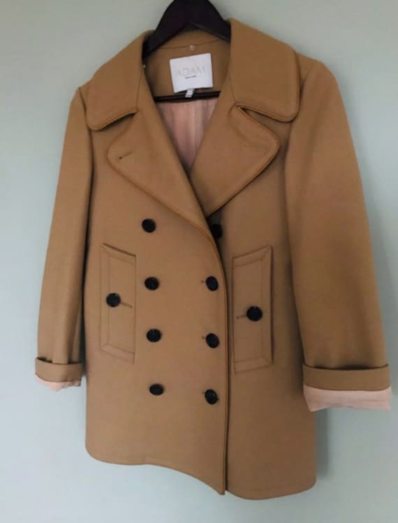 Adam Lippes Wool and Cashmere Pea Coat Camel Pea Coat Size XS