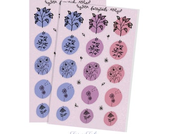 PLANT DOODLE Vinyl Sticker Sheet | Planner Stickers | Scrapbook Stickers | Cute Stickers | Journal Stickers | Weatherproof | Minimal sticker