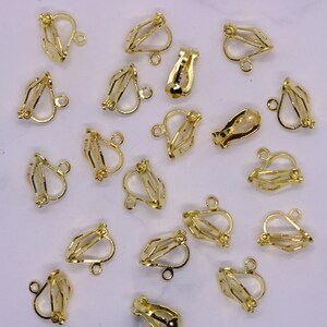 10/20/50/100 Gold Silver Clip On Earrings Bulk Wholesale image 6