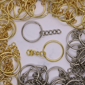10/20/50 Gold Silver Keyring Keychain Bulk Wholesale