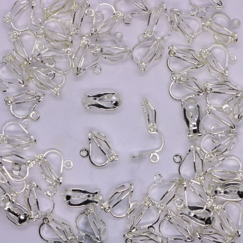 10/20/50/100 Gold Silver Clip On Earrings Bulk Wholesale Silver
