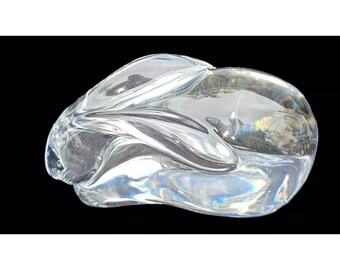 Atlantis Lead Crystal Bunny Rabbit Figurine Paper weight Spring Easter