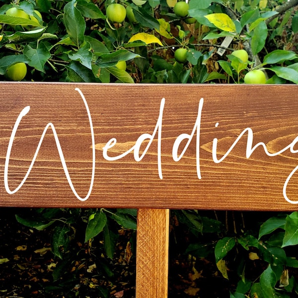 Directional Wedding Signs - Wedding Arrow Sign - Reception Sign - Ceremony Sign - Rustic Wedding Sign - Pointing Signs - Wedding Guide Sign