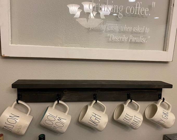 Coffee Cup Holder - Been There - Coffee Cup Rack Hook - You Are Here Coffee Mug - Coffee Mug Shelf - Coffee Display - Holds Large Coffee Mug