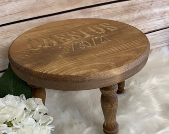 Personalized Kids Stepping Stool, Rustic Home Decor, Children's Step Stool, Bathroom Stool, Wood Stool, Custom Engraved Step Stool, Kid Gift