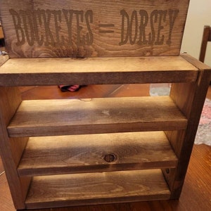 Wood Shot Glass Display: 20-Glass Tequila Whiskey Holder