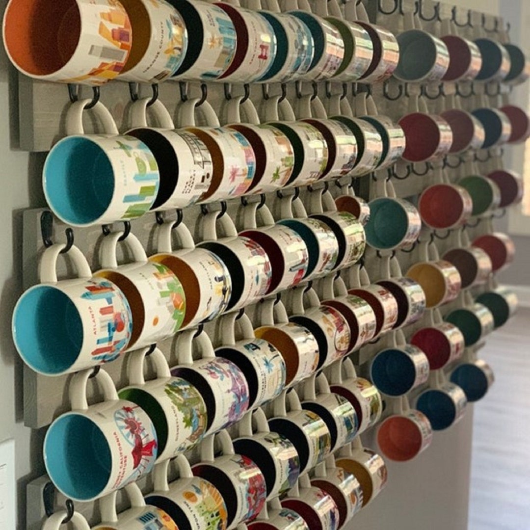 Estante para café extragrande con ganchos - Exhibición de la colección de  tazas You Are Here XL