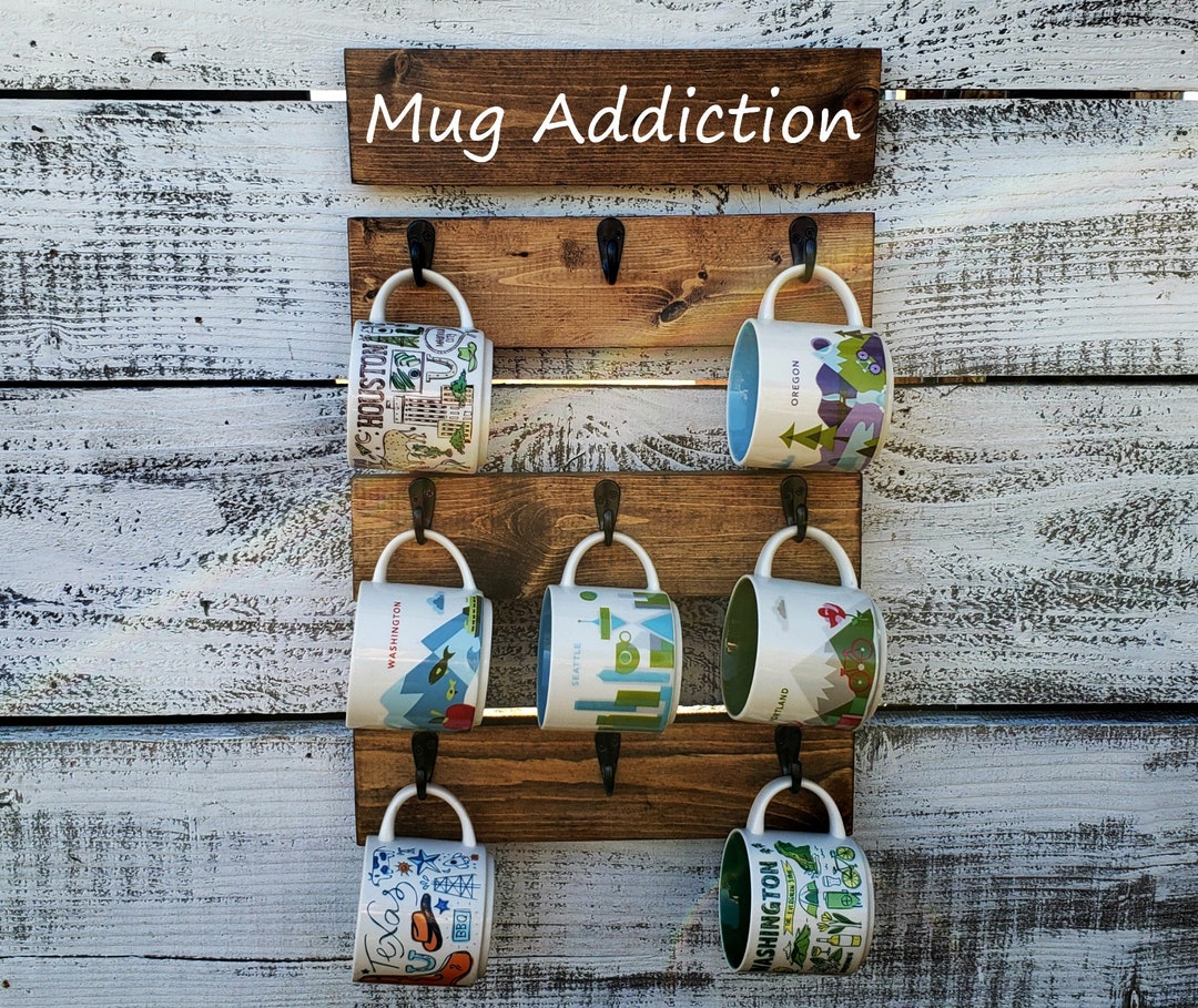 Native Mug Display Rack Customizable Coffee Mug Rack: 'you Are Here' Collection Display - Etsy