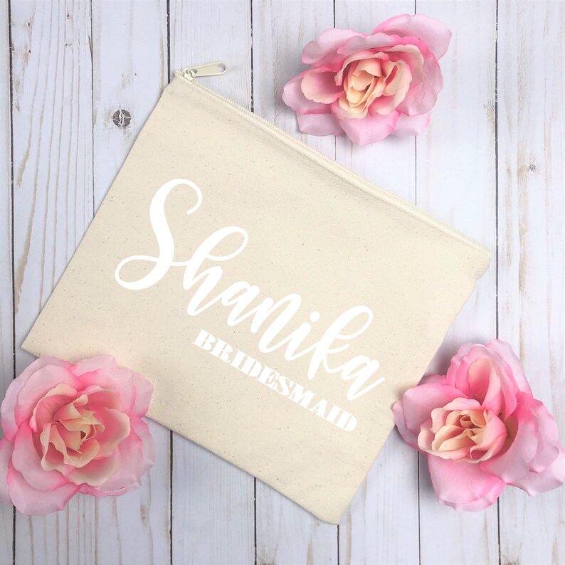 Maid of Honor Gift Cosmetic Bag Gift Personalized Canvas Etsy