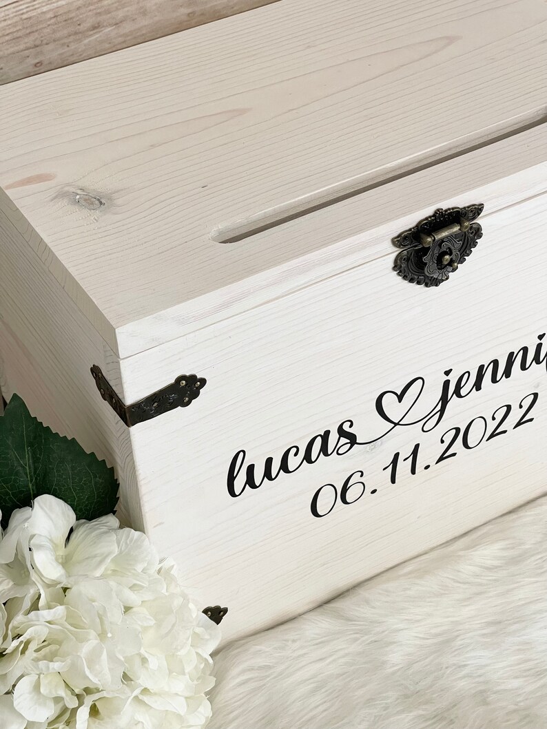 Wedding Card Box With Slot Option Engraved Wood Card Box Etsy