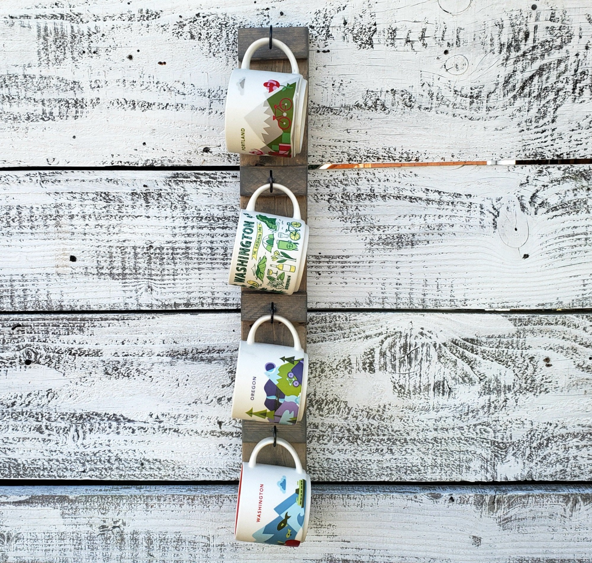 Vertical coffee mug rack deals