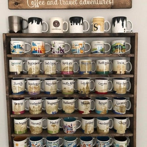 You Are Here Mug Rack: XL Coffee Mug Display Shelf