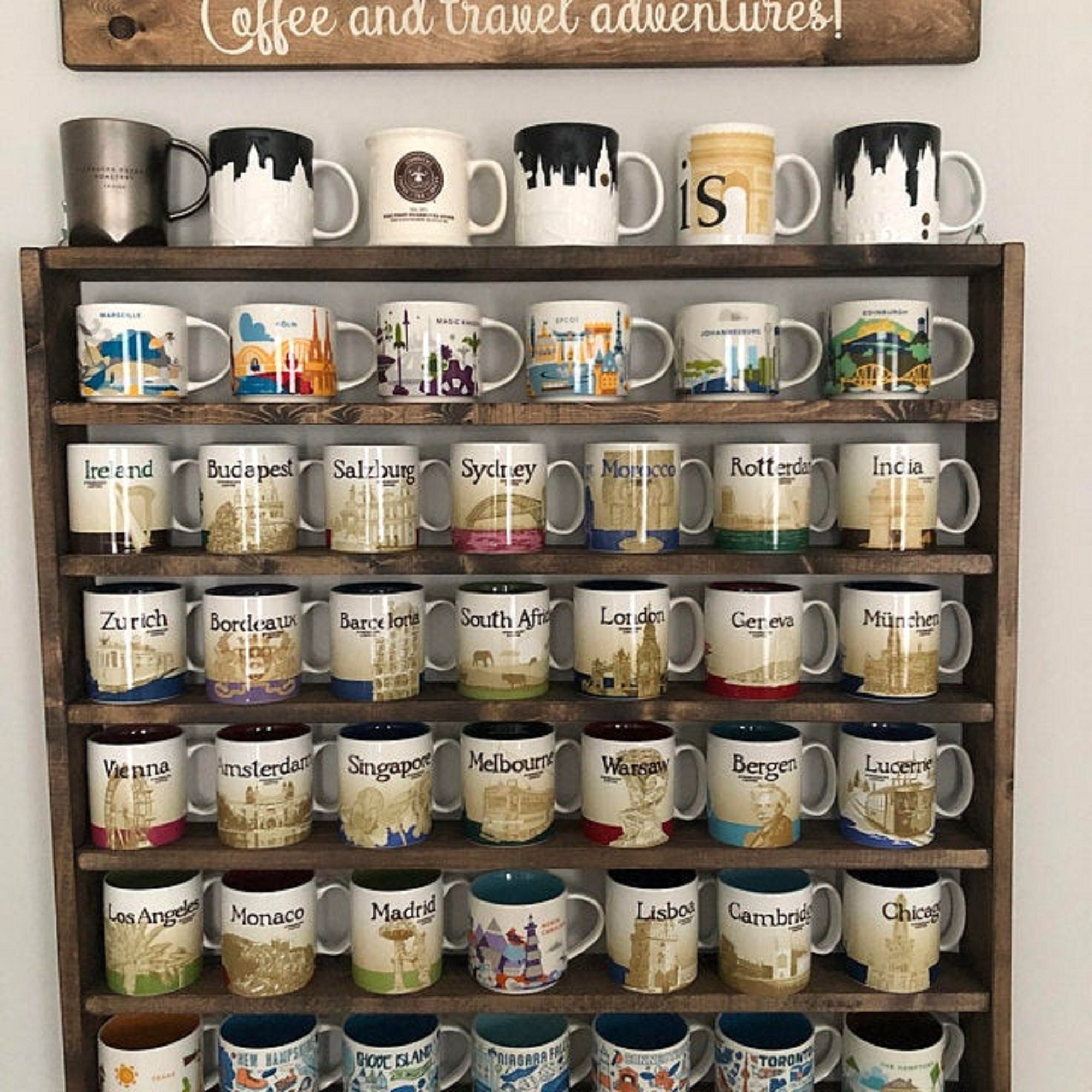 Keep Your Mugs Organized & Dust-Free with Our Coffee Mug Display Shelf