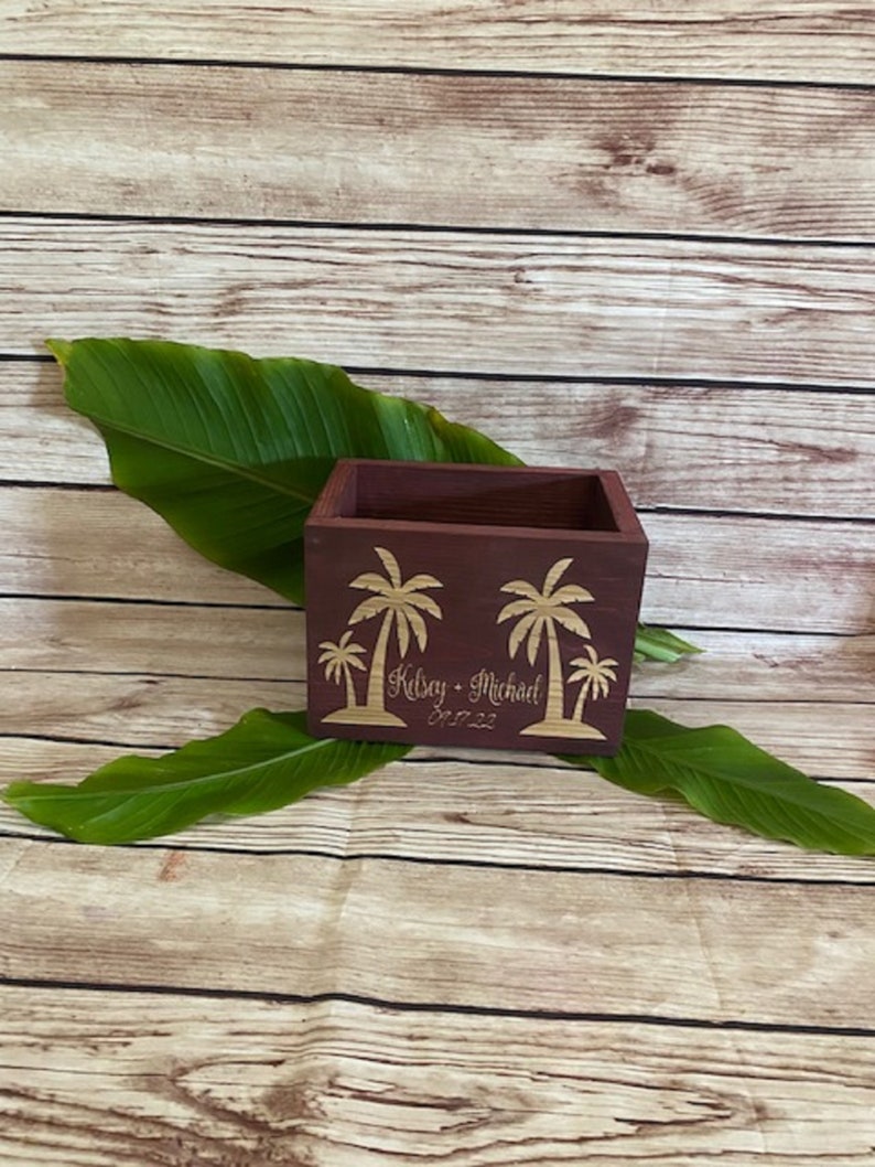 Personalized Wedding Card Box Wedding Card Box Palm Tree Etsy