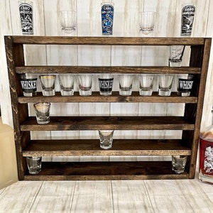 Shot Glass Rack: Holds 54 (1.5 oz) Shot Glasses, Collection Display