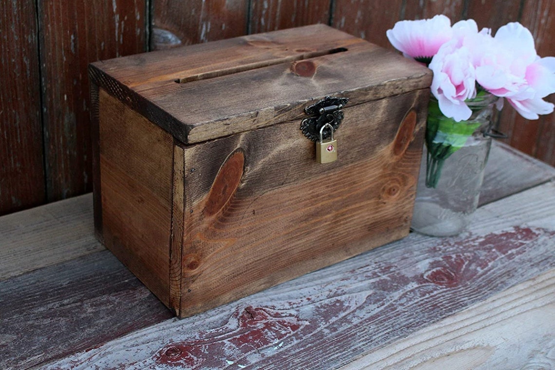 Personalized Wedding Card Box Reception Card Box Slit and Etsy