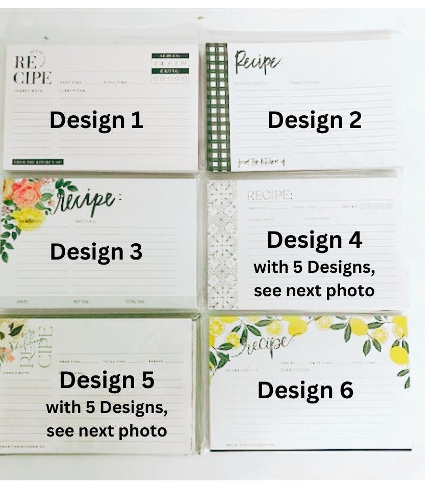 Recipe Card Dividers, 4X6 Recipe Card Divider Template, Recipe Box Dividers, 4X6 Index Cards