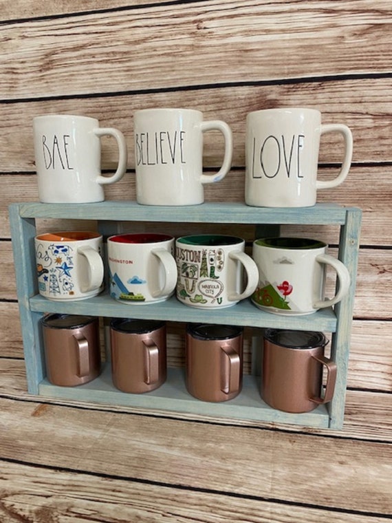 Buy You Are Here Countertop Mug Rack Vintage Blue Been There Coffee Mug  Rack Coffee Rack Shelf Mug Collection Display Shelf Online in India 