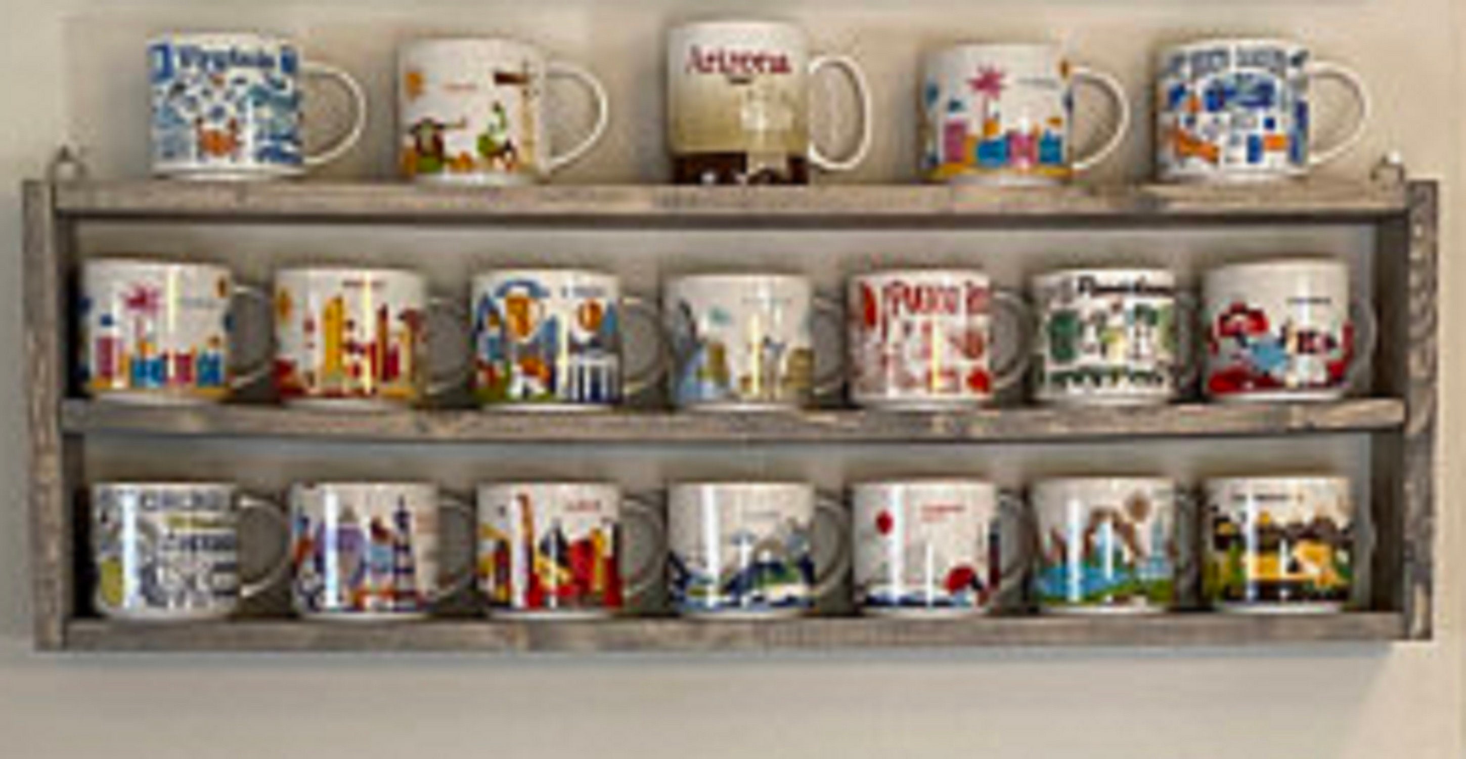 Coffee Mug Display You Are Here Mug Rack Coffee Mug Shelf Display