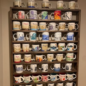 You Are Here Mug Rack: XL Coffee Mug Display Shelf