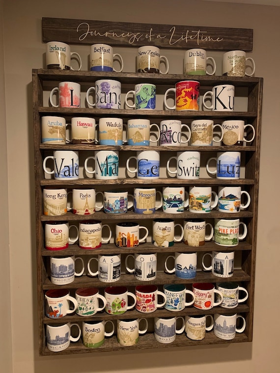 State Coffee Cup Display- Traveling Coffee Cup Display Case