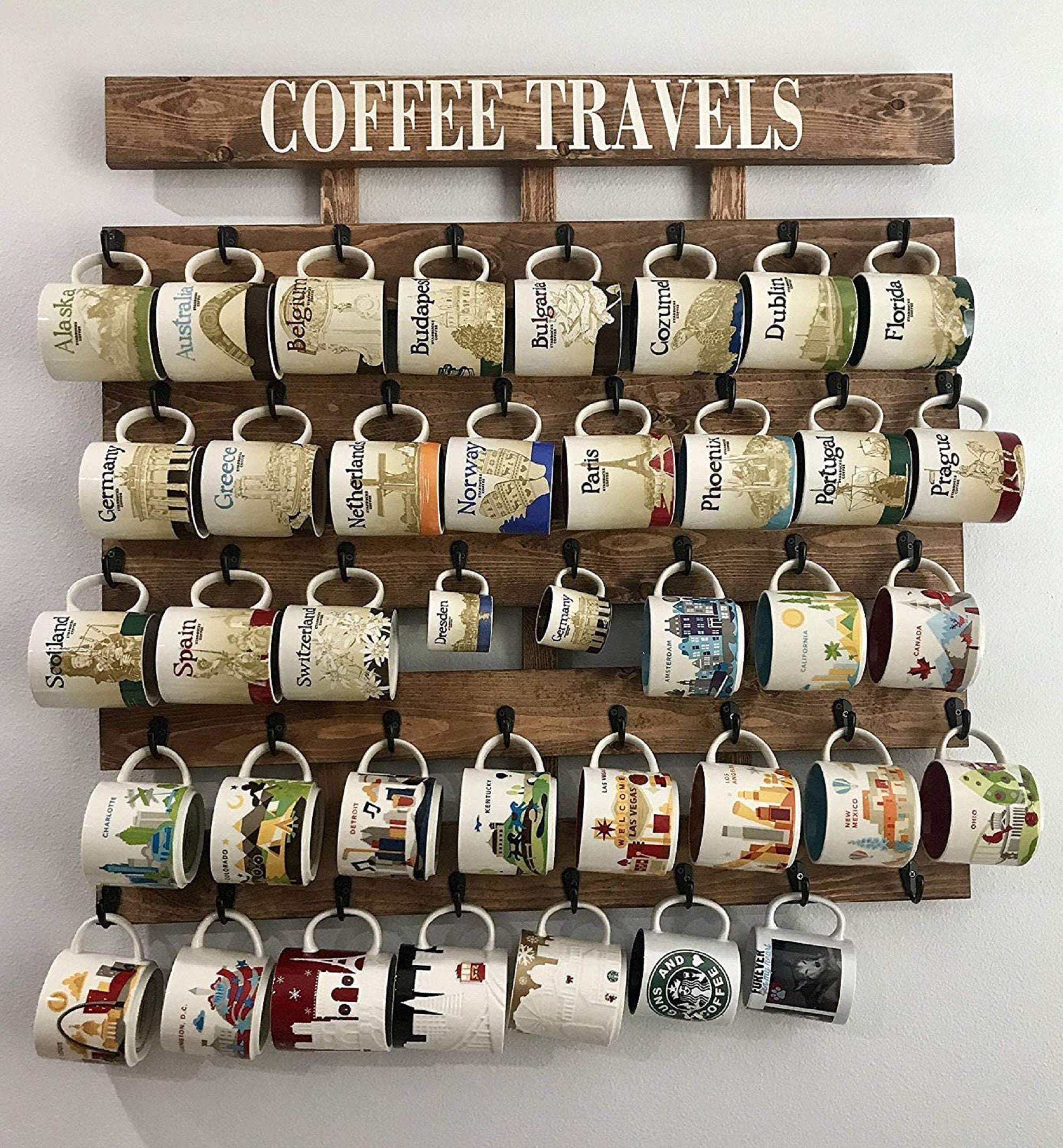 coffee-mug-display-you-are-here-mug-rack-coffee-mug-shelf-etsy
