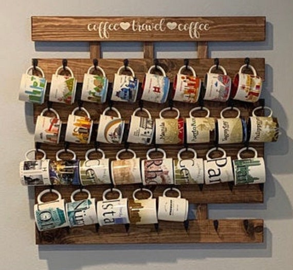 Coffee Mug Display You Are Here Mug Rack Coffee Mug Shelf Display Coffee Mug  Rack Coffee Mug Storage Mug Shelf wall Coffee Holder -  Finland