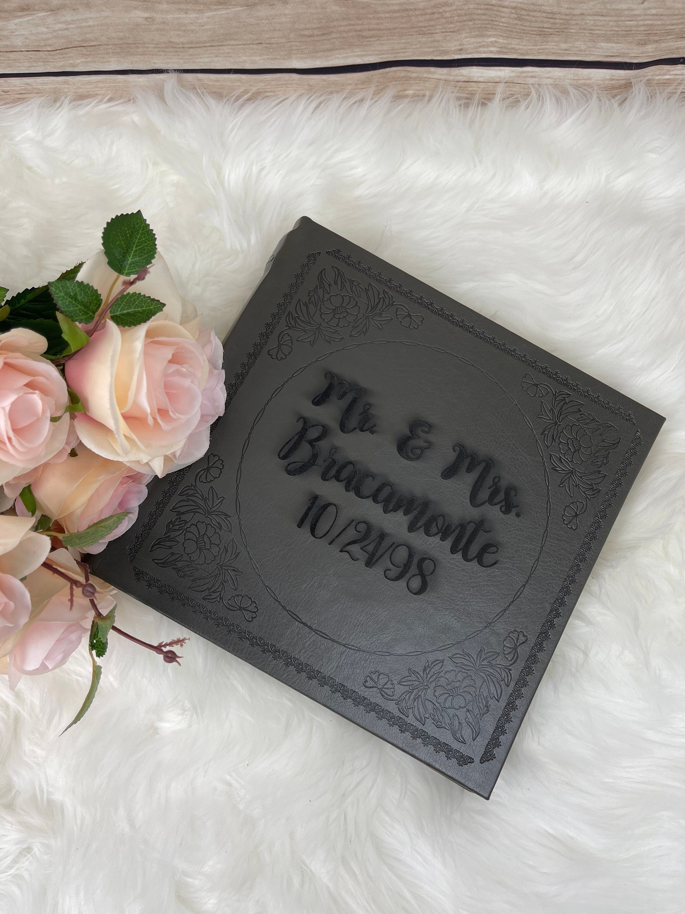 Wedding Photo Album Leather Custom Engraved Personalized Etsy