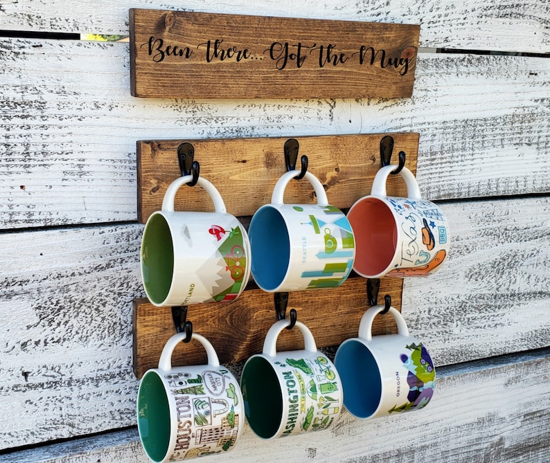 coffee mug rack made from high-quality materials, print your chosen message is the best kitchen gift for mom