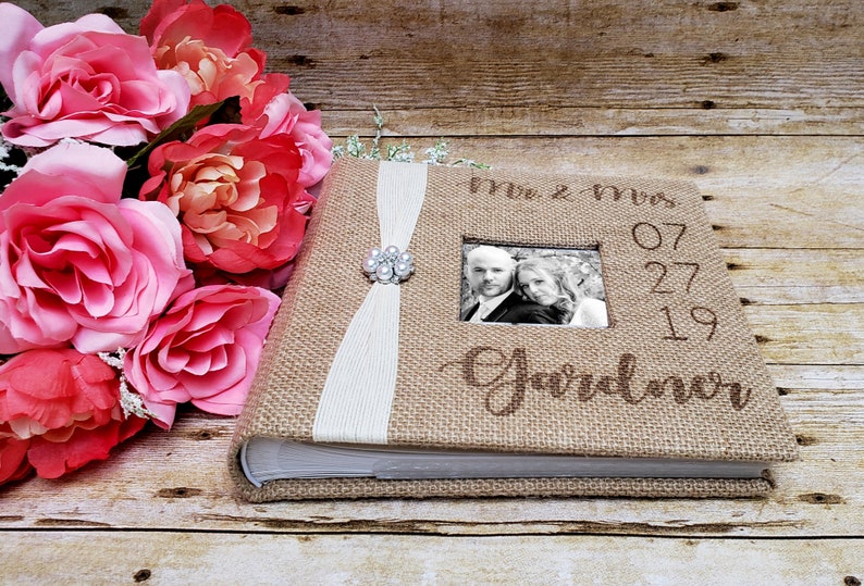 Engraved Wedding Photo Album Personalized Wedding Photo Etsy