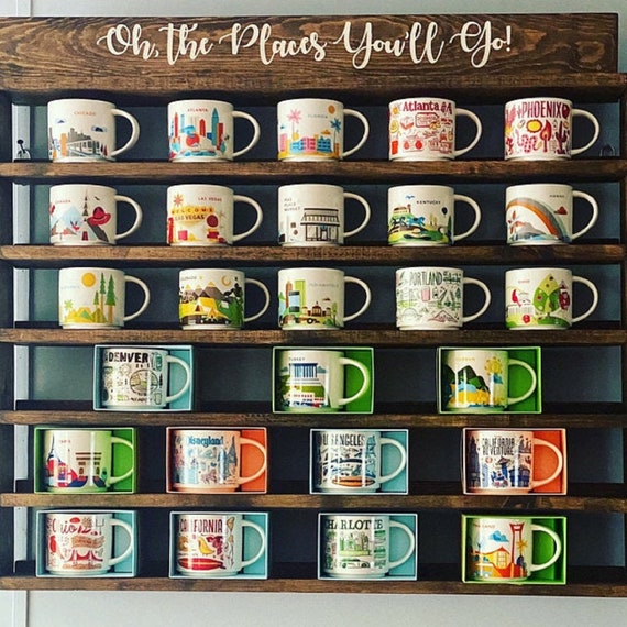 You Are Here Mug Rack Been There Coffee Mug Rack Large Coffee Rack