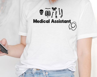 医療アシスタントコットンTシャツ