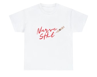ナースシットコットンTシャツ| ナースシャツ| 看護シャツ| 誕生日プレゼント| 看護ギフト