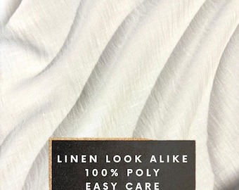 Linen Look Alike #4853 100% Poly White