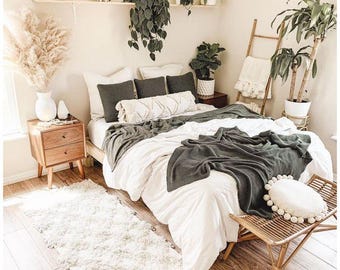 Adult Waffle Throw - Olive