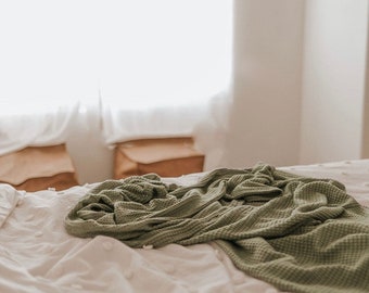 Adult Waffle Throw - Sagebrush